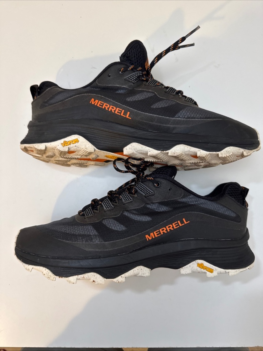 Merrell Moab Speed Men's Vibram Trail Hiking Shoes Gray, Size 10.5